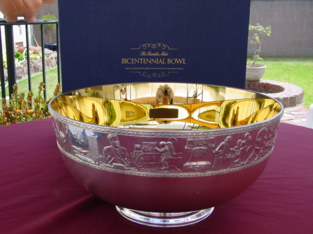 Franklin Mint Bicentennial Silver Bowl