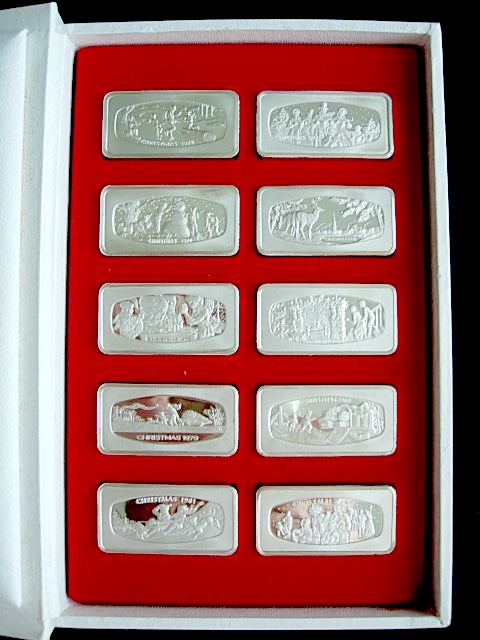 Franklin Mint Christmas Ingots